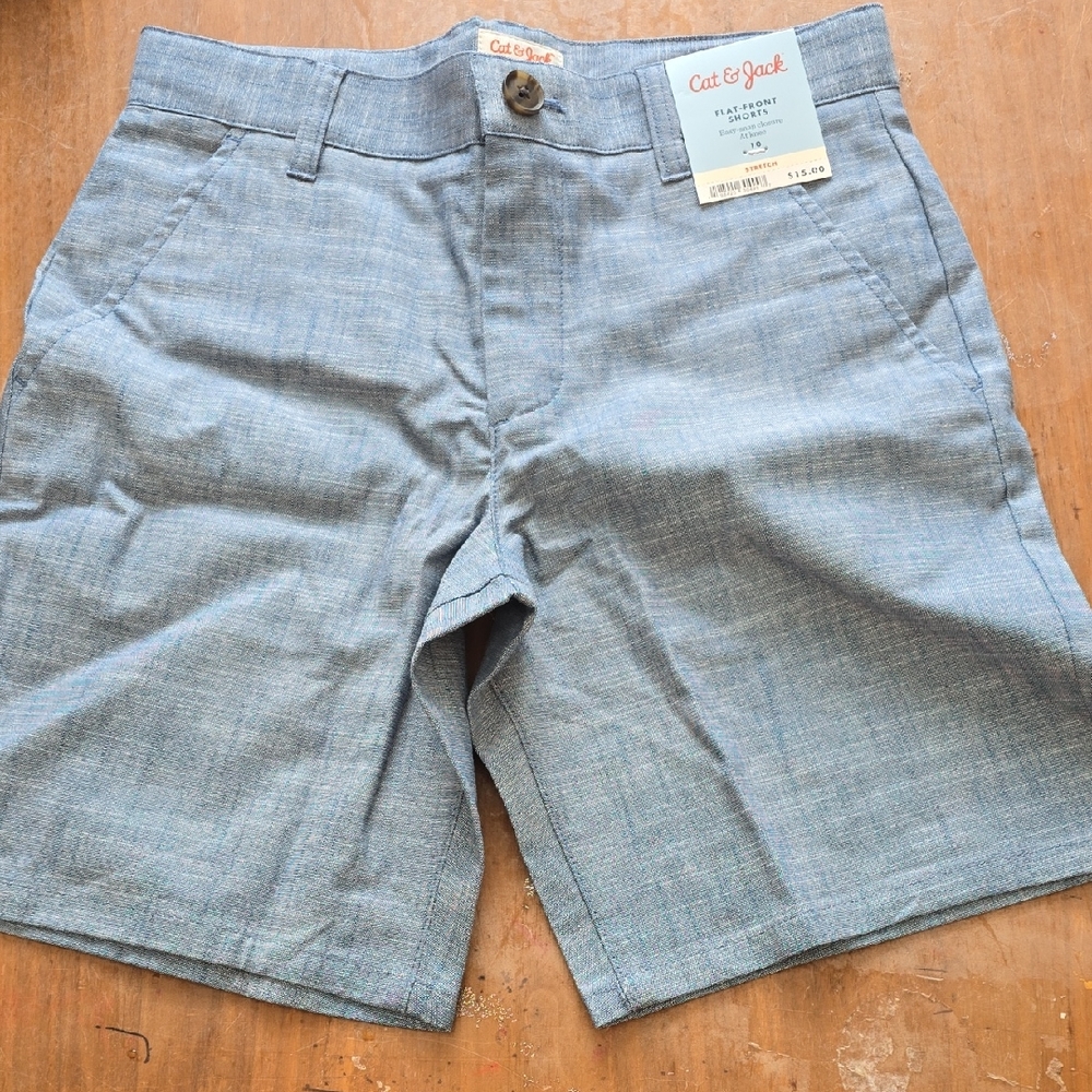 Cat & Jack Boys Blue Flat Front Dress Shorts